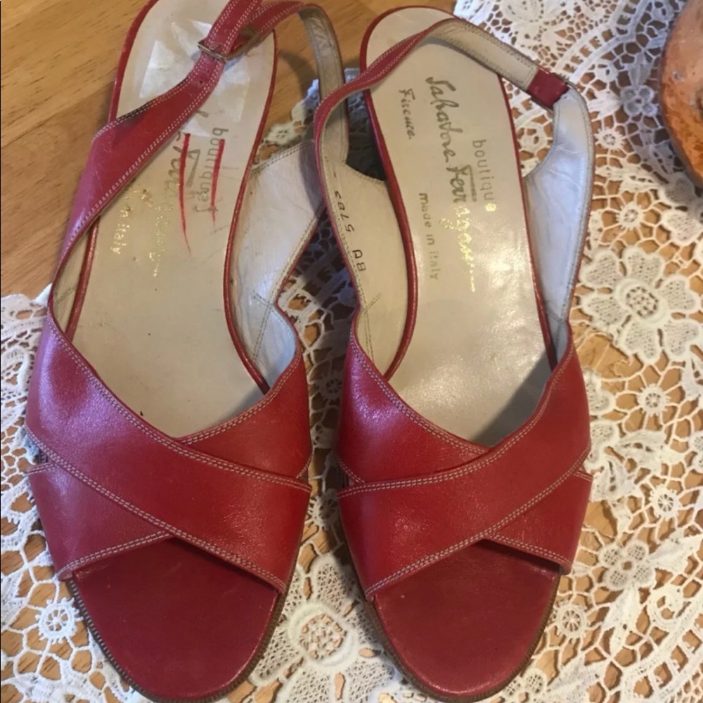 Ferragamo Red Sandals